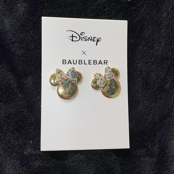 NWT DISNEY X BAUBLEBAR MINNIE MOUSE NECKLACE AND EARRINGS SET - Picture 4 of 5